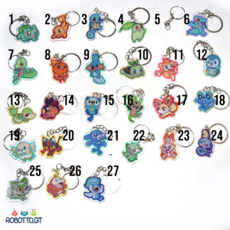 Pokemon iniciales - llaveros